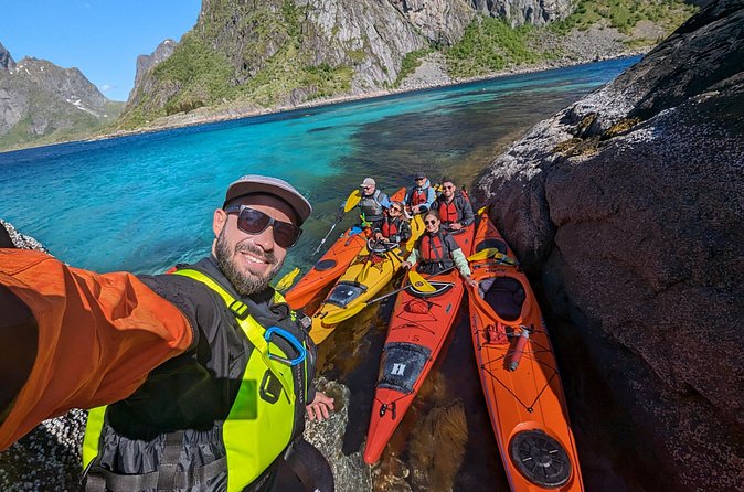 Explore Reinefjord by kayak (3 hours) - Kjerkefjorden and Reinefjorden from water level