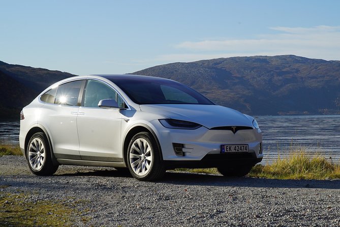 Fjord Sightseeing - Eco friendly Tesla Model X - Leaving Tromsø in a private electric car