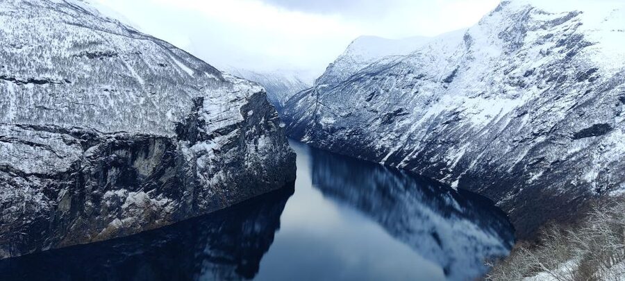 From Ålesund: Winter Fjord Cruise to Geirangerfjord - The Norwegian Fjord Centre and the 327-step waterfall walk