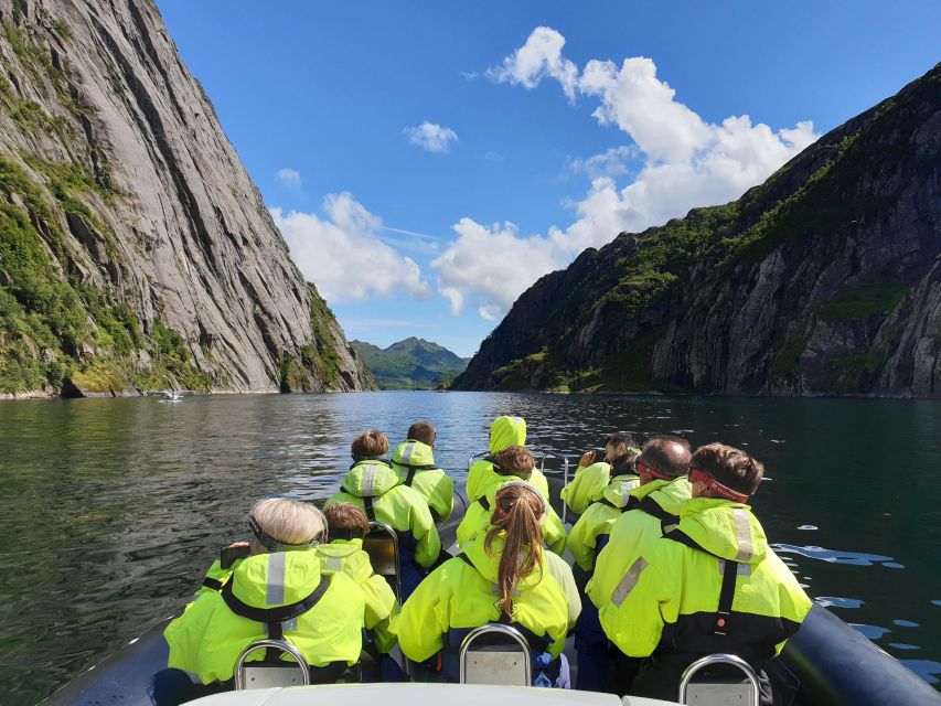 From Svolvaer: Trollfjorden Wildlife RIB Cruise - Leaving Svolvaer for Øyhellsundet
