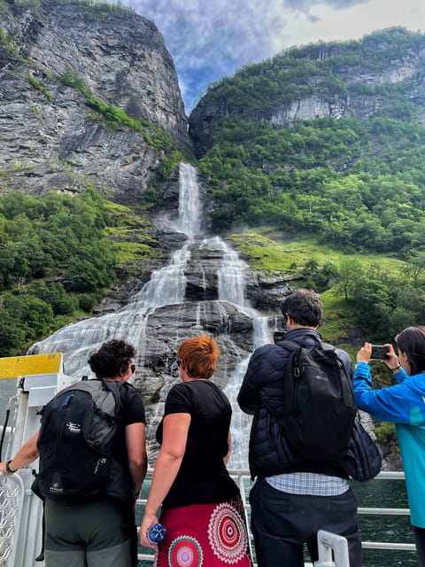 Geiranger Fjord Boat Tour with Waterfall Tasting - The first cruise toward the Seven Sisters