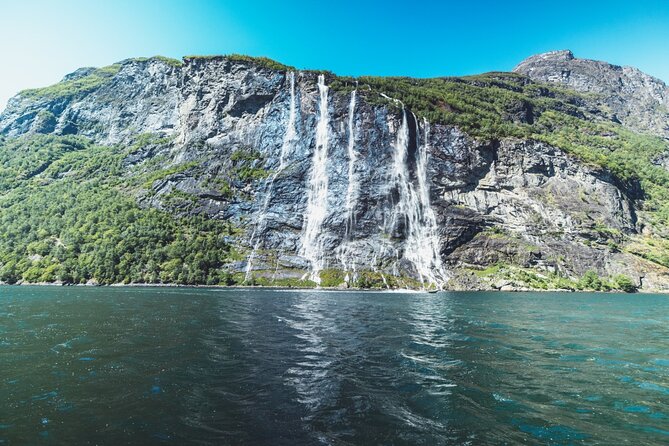 Hellesylt Sightseeing Boat Geirangerfjord - Cruising toward the Seven Sisters