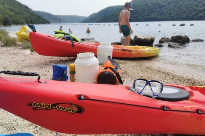 Kayaking Experience in Lim Bay Sea in The Croatian Fjord - Paddling back through the bay
