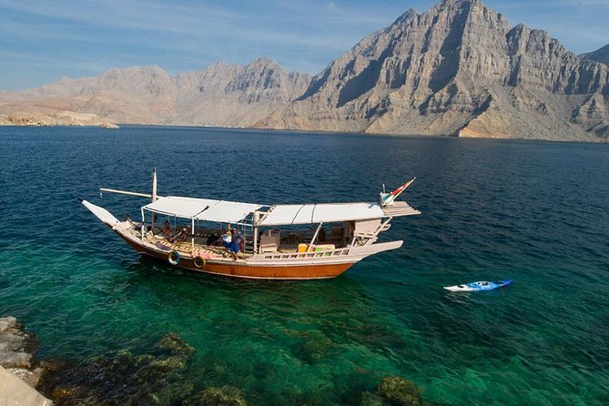 Khasab Dhow Cruise To Musandam Fjords With Lunch Onboard - Seebi and Telegraph Island scenery