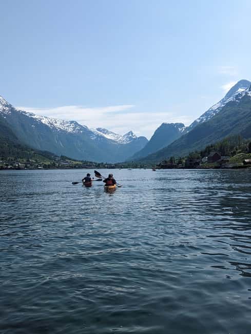 Olden: Fjord Kayaking + Drysuit & Safety Boat - Key points at a glance