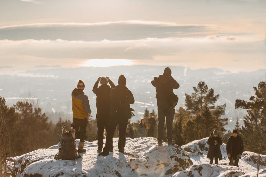 Oslo: Best View of the Oslofjord Winter Edition - Frognerseteren gives you the first fjord view