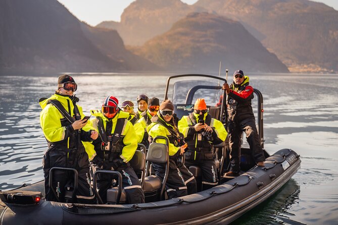 Rib adventure in the Lysefjord with boat house visit - Whisky Falls and the close-up waterfall stop
