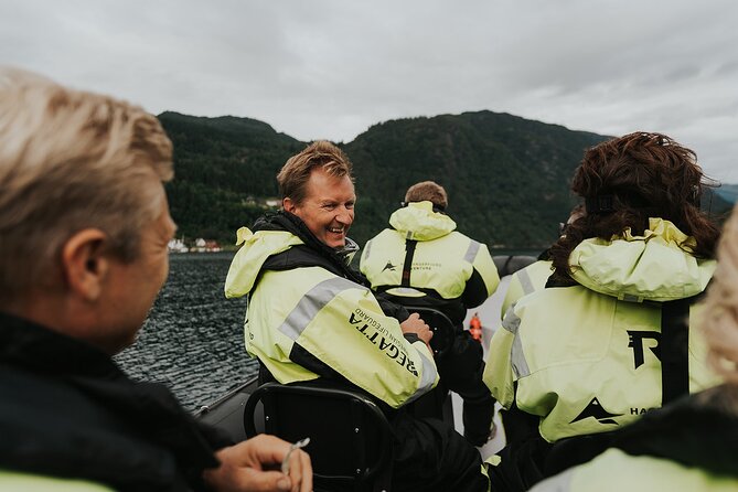 Scenic Hardangerfjord & Fyksesund RIB adventure from Norheimsund - What the supplied gear means on a wet day