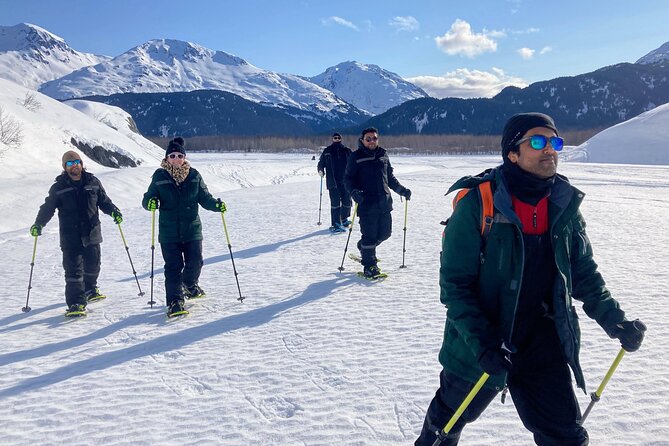 Snowmobile and Snowshoe Dual Adventure in Kenai Fjords NP - Reaching Exit Glacier by snowshoe