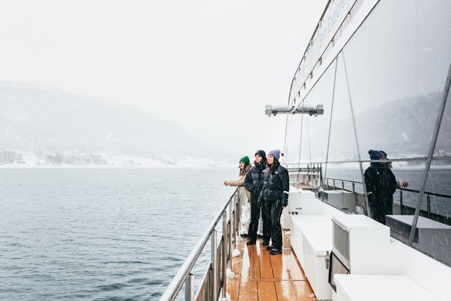 Tromsø: Arctic Fjord Cruise With Stop On Land At Fish Racks - Leaving Tromsø by hybrid-electric catamaran
