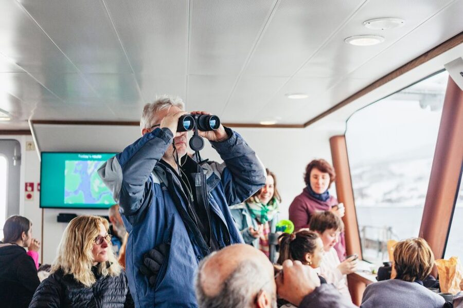 Tromsø: Arctic Fjord Cruise With Stop On Land At Fish Racks - Food, coffee, and finding a good seat