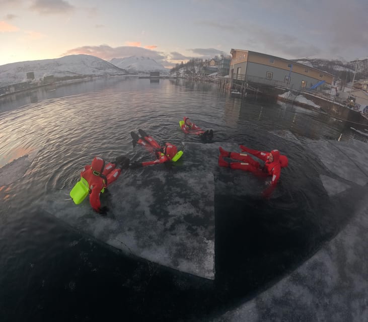 Tromsø: Arctic Fjord Floating in Survival Suit - Meeting the guides at Magic Ice Bar