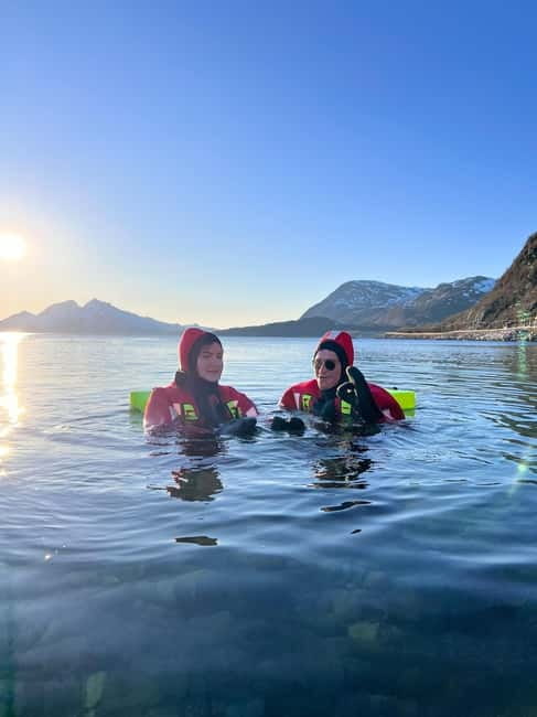 Tromsø: Fjord and Floating Safari, Arctic Floating - Bonfire food and a Norwegian beach-day feel