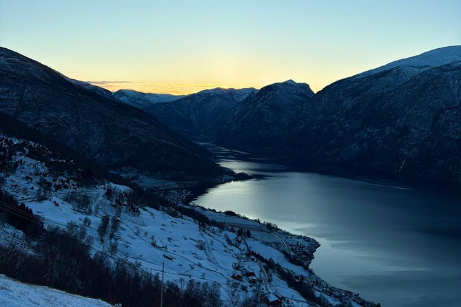 Winter Fjord Tour to Nærøyfjord, Flam and Stegastein from Bergen - Stegastein provides the big final view